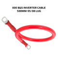 Inverter Cable Red 000 B&S 500MM - 95/08 Lug