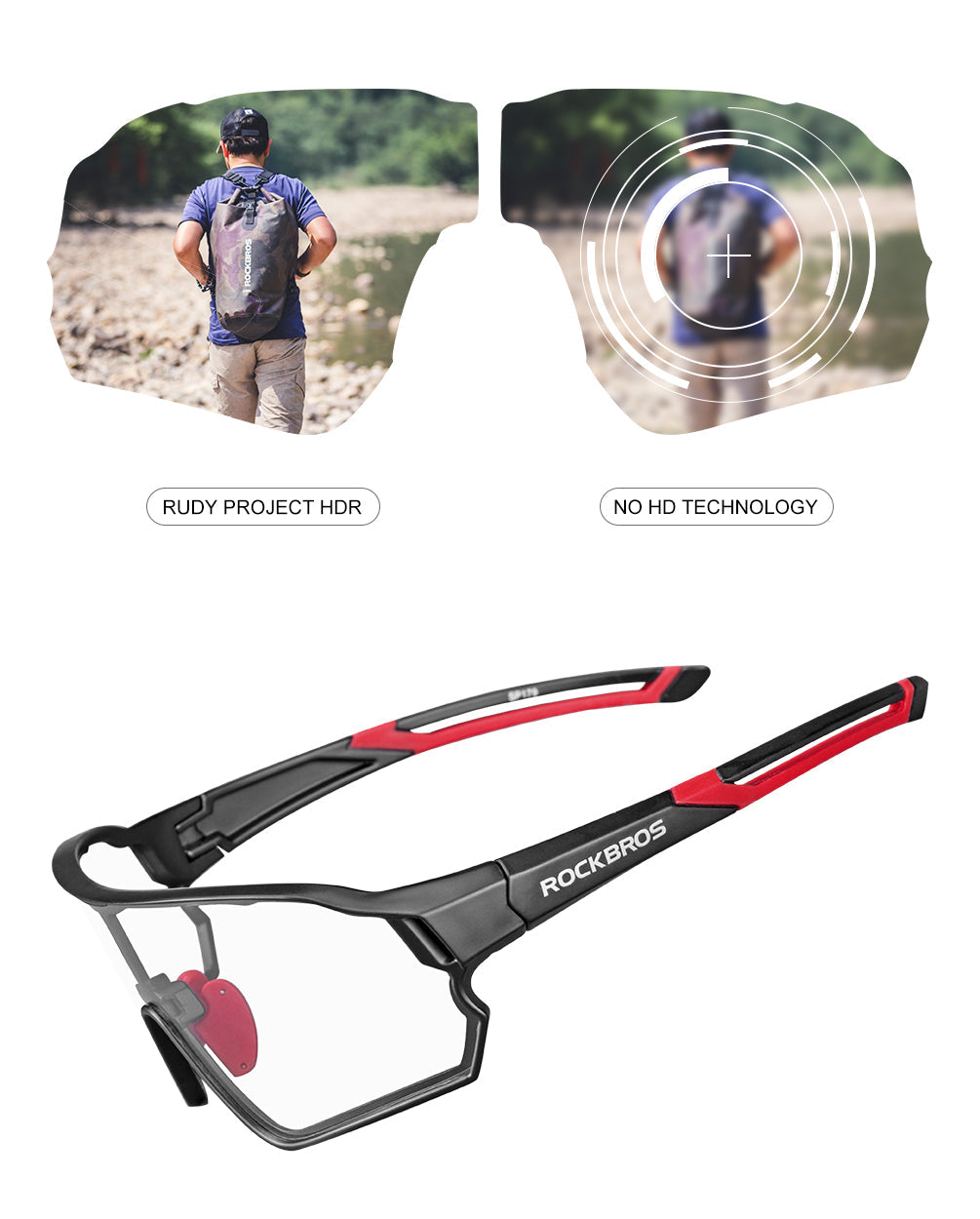 ROCKBROS Full Frame Photochromic Sunglasses