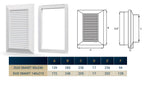 Louvre Vent Duo Smart 140/210 140mm X 210mm With Fly Mesh