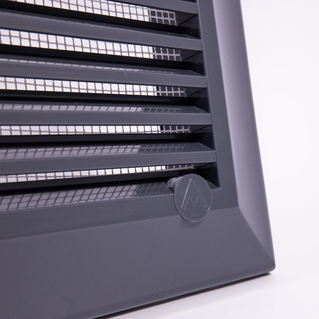 Louvre Vent Graphite Duo Smart 140/210 140mm X 210mm With Fly Mesh