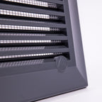 Louvre Vent Graphite Duo Smart 140/210 140mm X 210mm With Fly Mesh