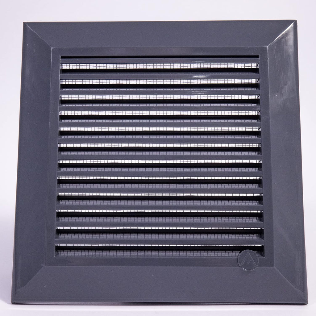 Louvre Vent Graphite Duo Smart 140/210 140mm X 210mm With Fly Mesh