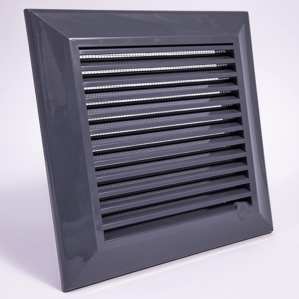 Louvre Vent Graphite Duo Smart 140/210 140mm X 210mm With Fly Mesh