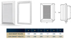 Louvre Vent Graphite Duo Smart 140/210 140mm X 210mm With Fly Mesh