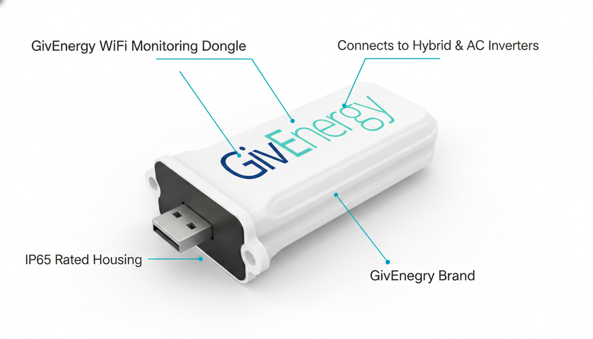 GivEnergy Wi-Fi Monitoring Dongle for Hybrid & AC Inverters GIV-WIFI-DONGLE IP65