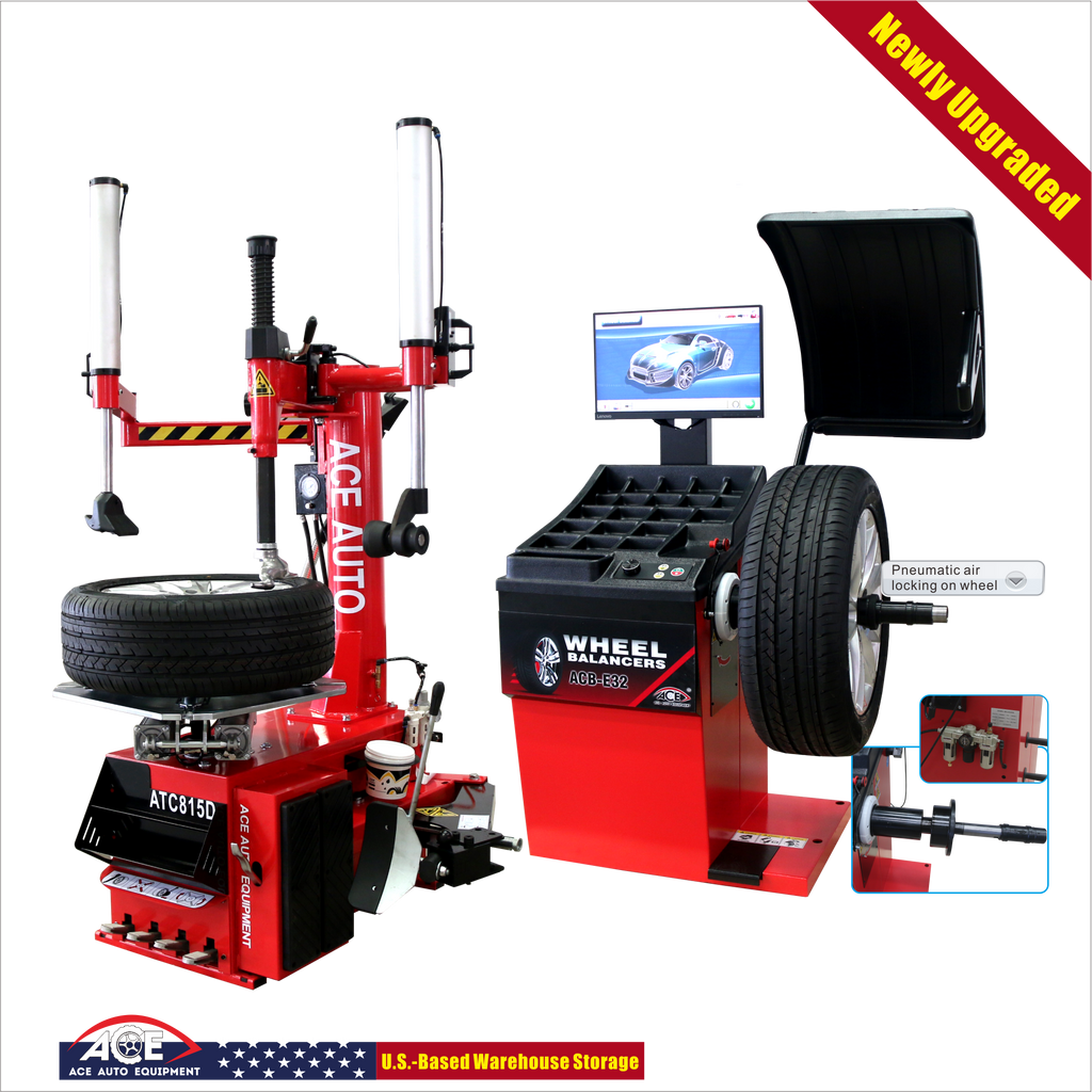 ACE Tire Changer & Wheel Balancer Combo – ATC-815D + ACB-E32