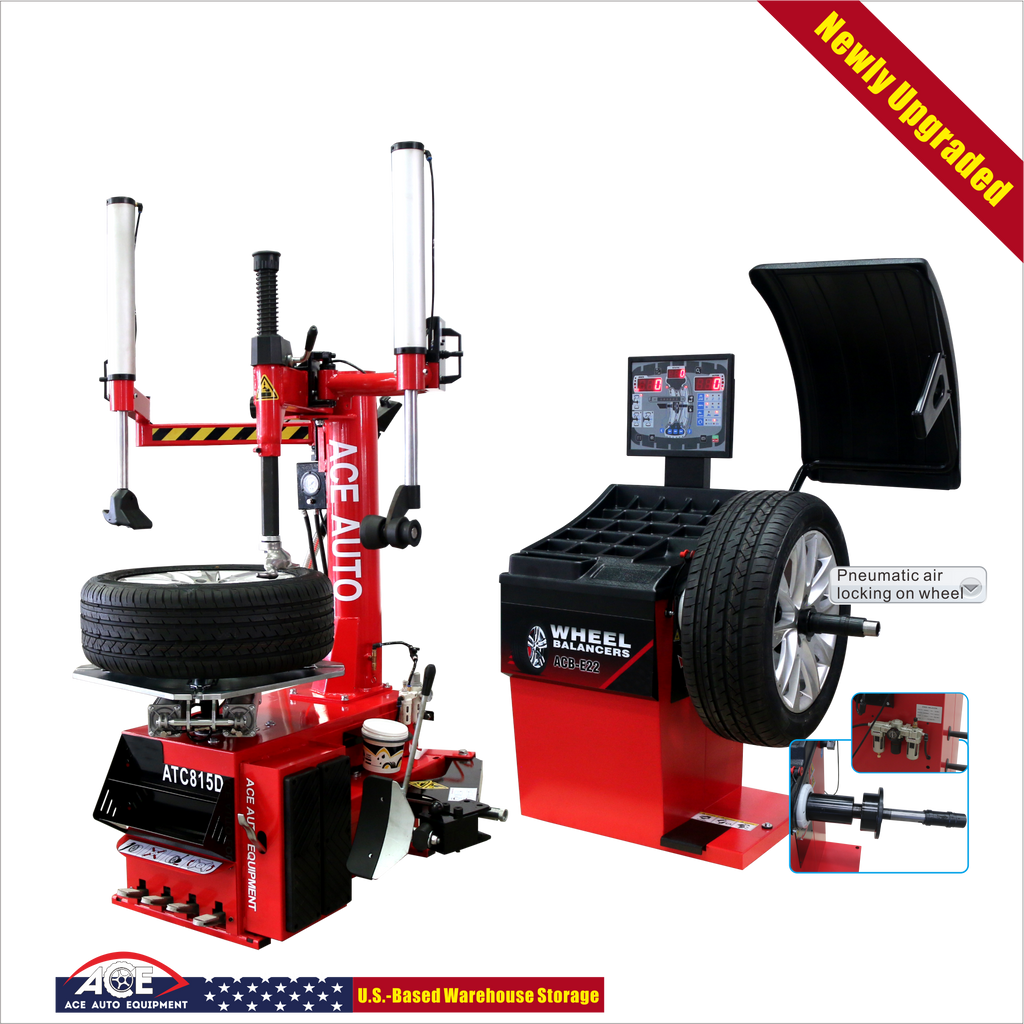 ACE Tire Changer & Wheel Balancer Combo – ATC-815D + ACB-E22