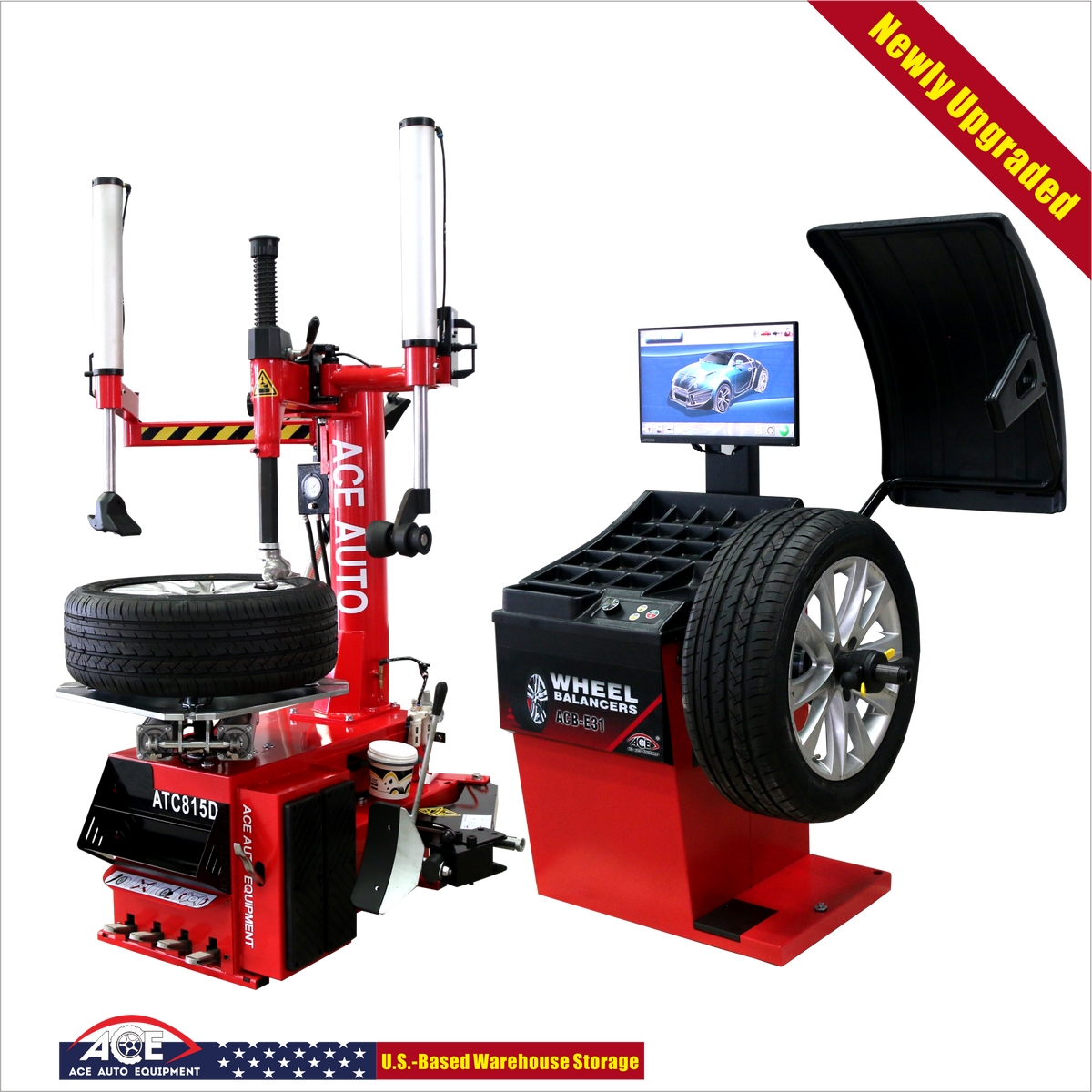 ACE Tire Changer & Wheel Balancer Combo – ATC-815D + ACB-E31