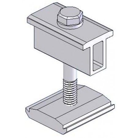 ProSolar RoofTrac C1210EC-1B-G Black End Clamp, 30.7-32mm