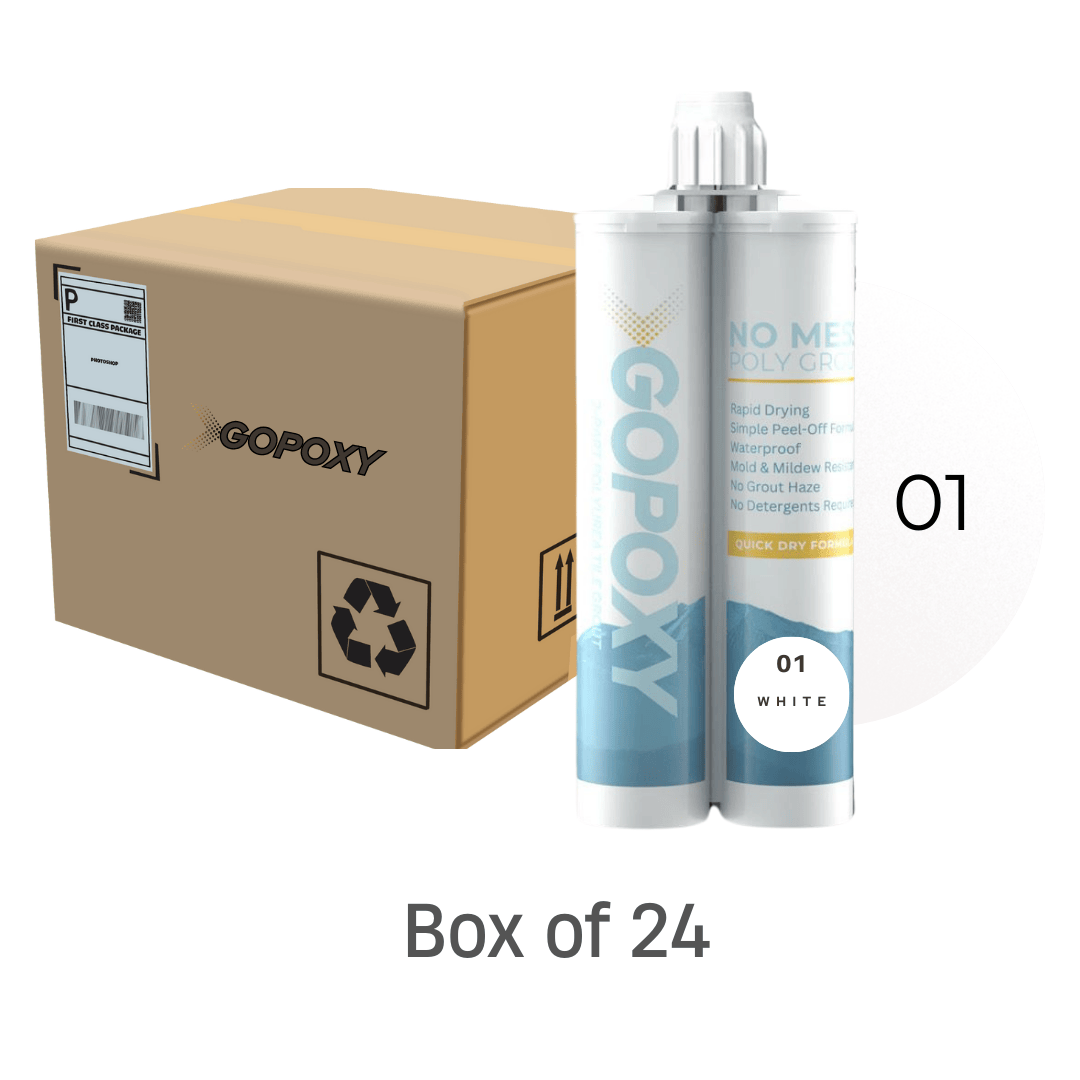 GoPoxy Poly Grout White 01 (Box of 24) - GoPoxy