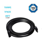 Solar Panel Extension Cable with Male to Female Solar Connectors (Single)