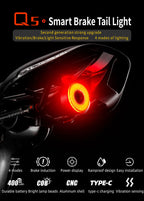 ROCKBROS Bicycle Smart Brake & Tail Light Q5