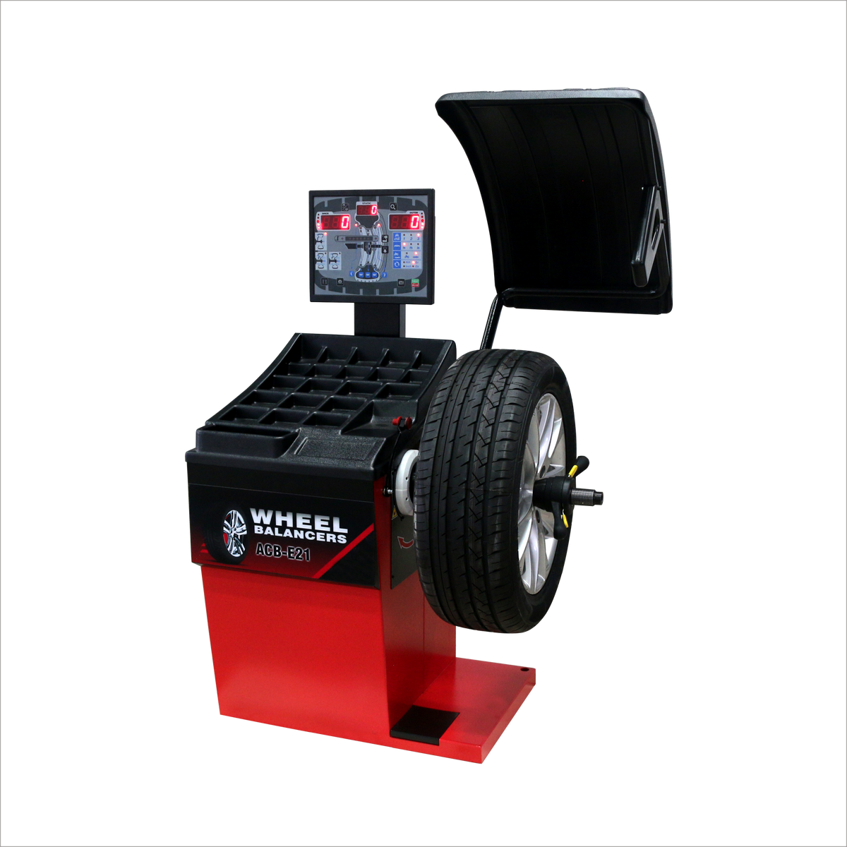 ACE Wheel Balancer ACB-E21 – LED Display, 10"-32" Rim, automatic locating and locking position, laser indicator for 12o'clock and 6o'clock position