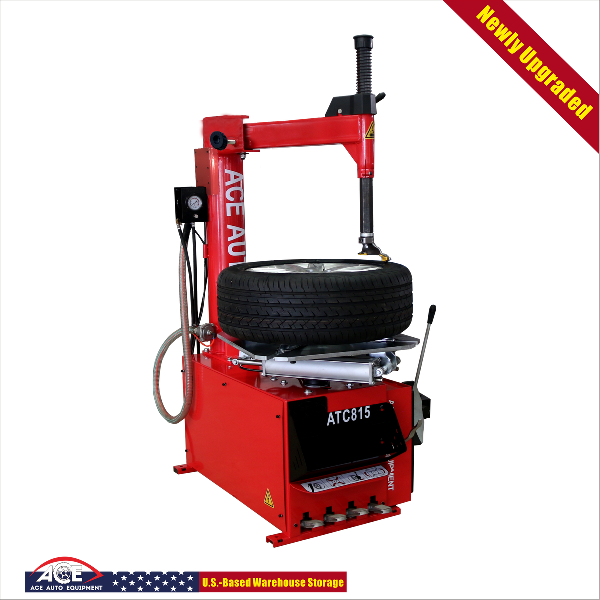 ACE Tire Changer ATC-815 – Electric/Air, 49" Max Wheel 2.0HP Motor Adjust bead breaker arm