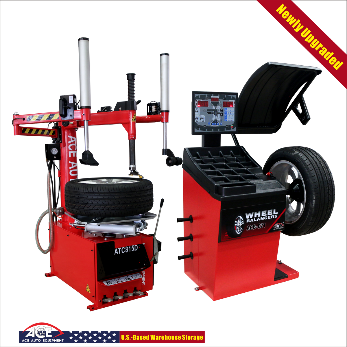 ACE Tire Changer & Wheel Balancer Combo – ATC-815D + ACB-E21