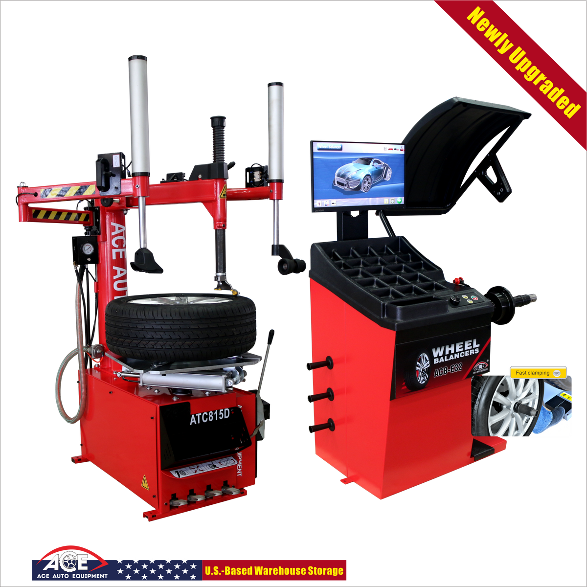 ACE Tire Changer & Wheel Balancer Combo – ATC-815D + ACB-E32