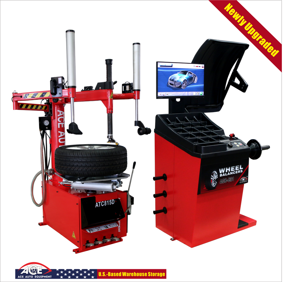 ACE Tire Changer & Wheel Balancer Combo – ATC-815D + ACB-E31