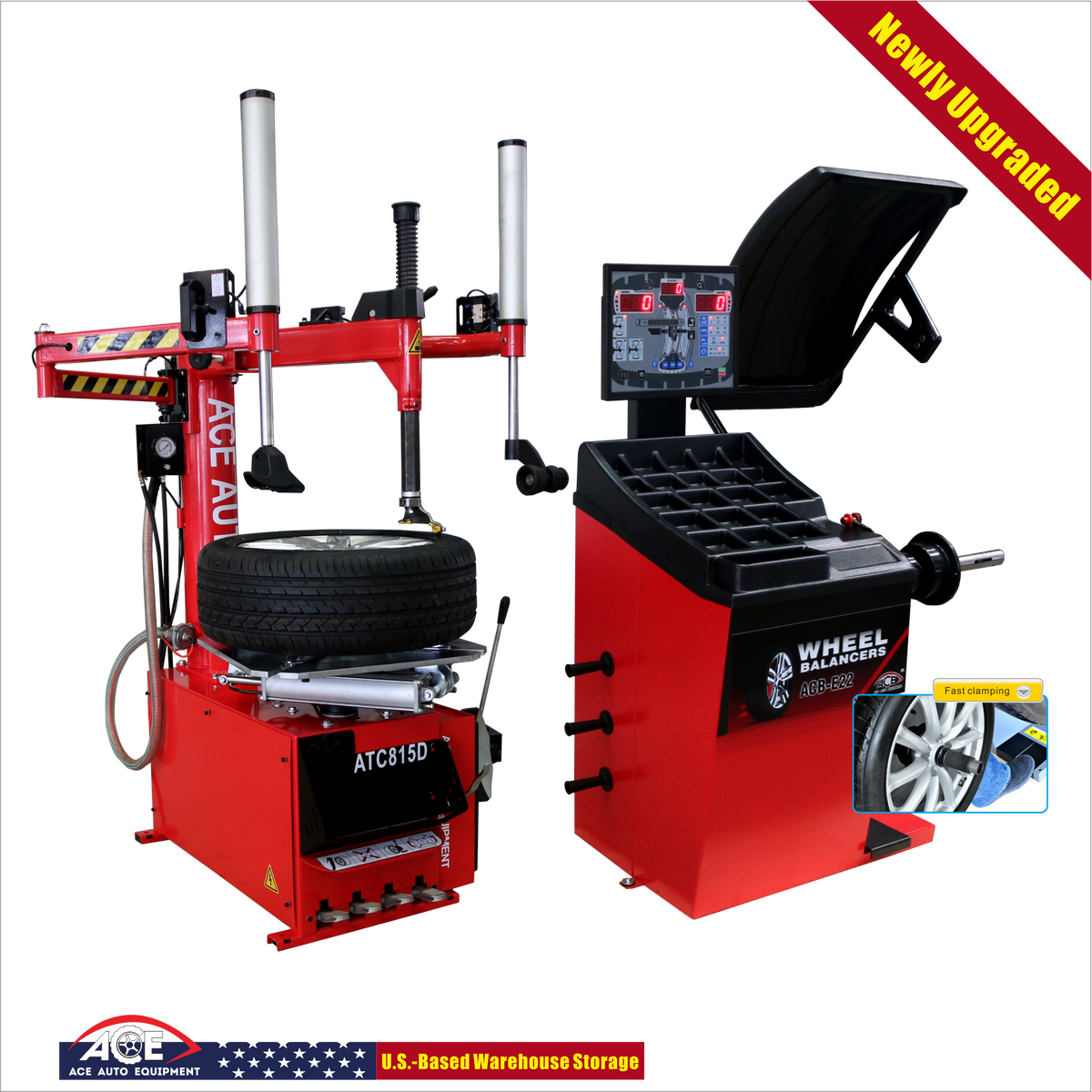 ACE Tire Changer & Wheel Balancer Combo – ATC-815D + ACB-E22