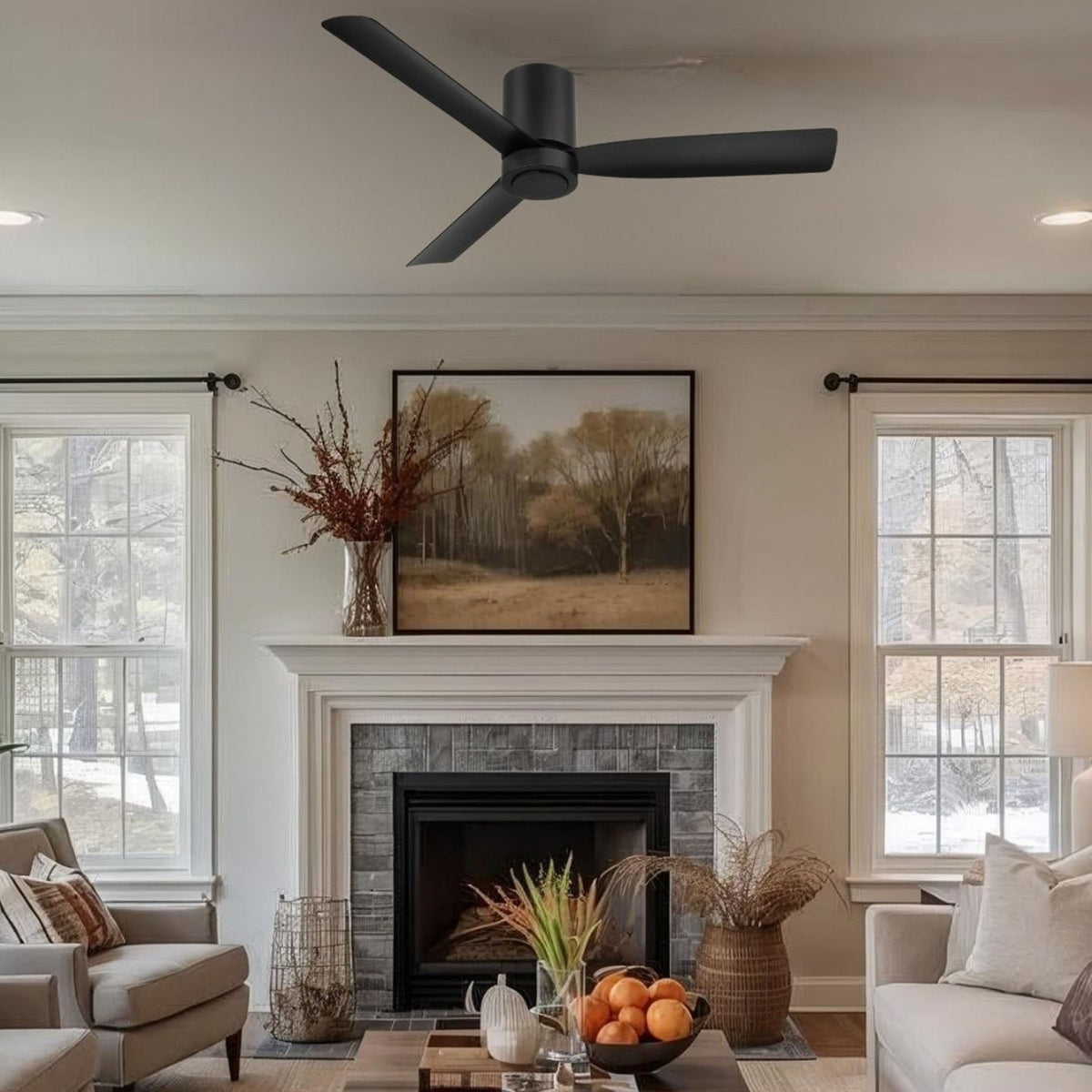 CORMAC® 52" 3-Blade Low-Profile Ceiling Fan