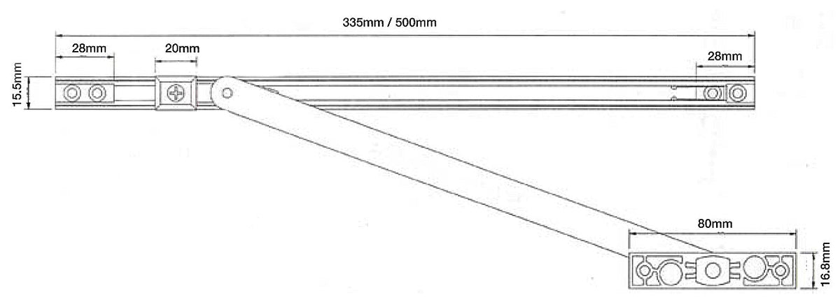 335mm Stainless Steel Door Restrictor