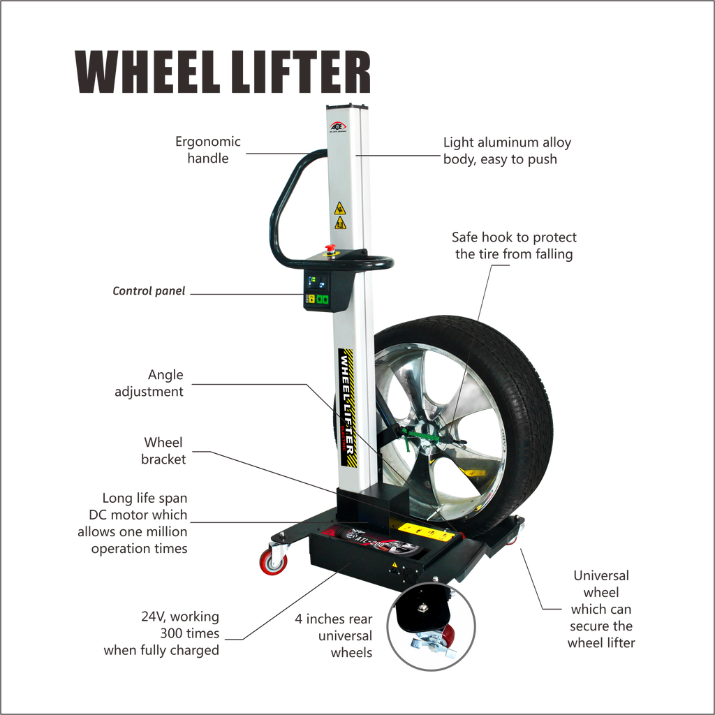 ACE Wheel Lifter ATL-200 – 65KG Electric Lift for Balancer