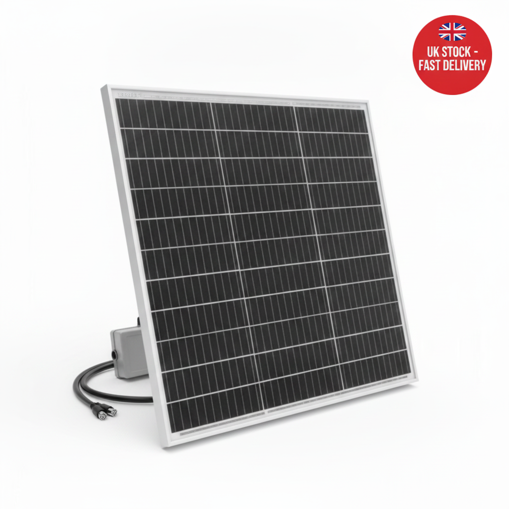 80W 12V monocrystalline solar panel with 90cm cable