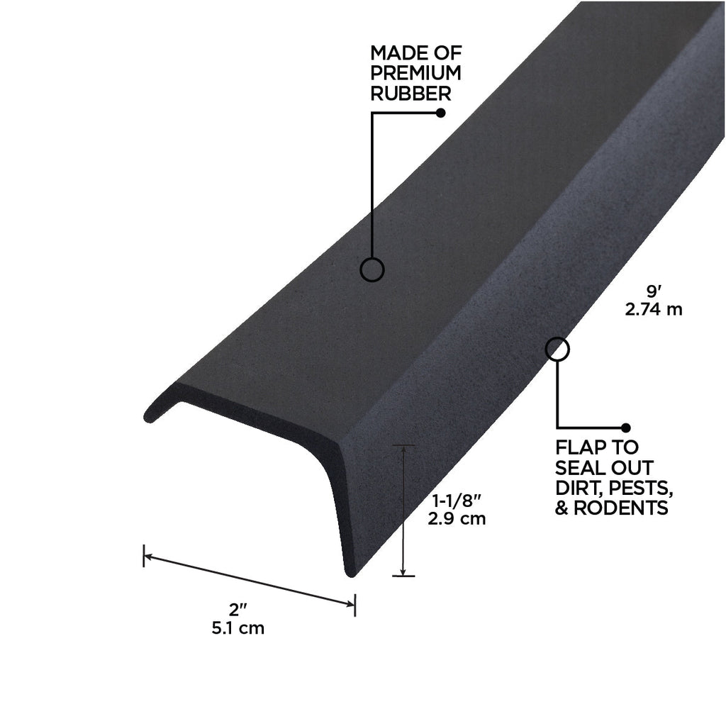 Black Rubber Garage Door Bottom Seal