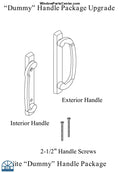 038546 CHES Elite "C" Handle Set Dummy Bright Brass - Hurd Sliding Patio Door