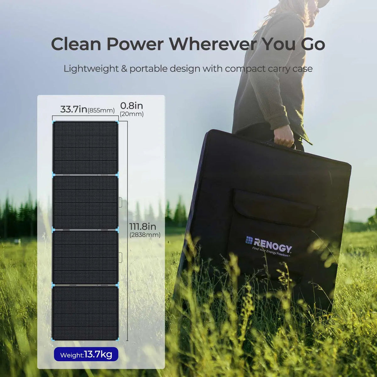 220/400W Lightweight Portable Solar Panel Suitcase