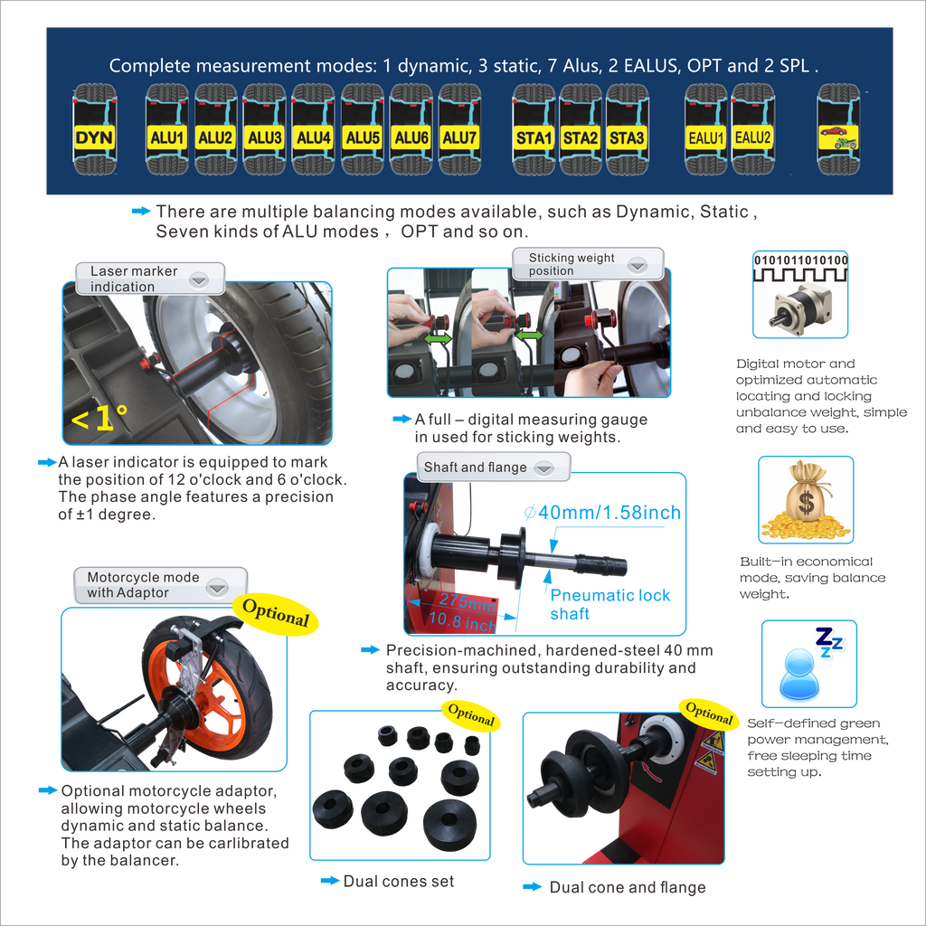 ACE Tire Changer & Wheel Balancer Combo – ATC-815D + ACB-E32