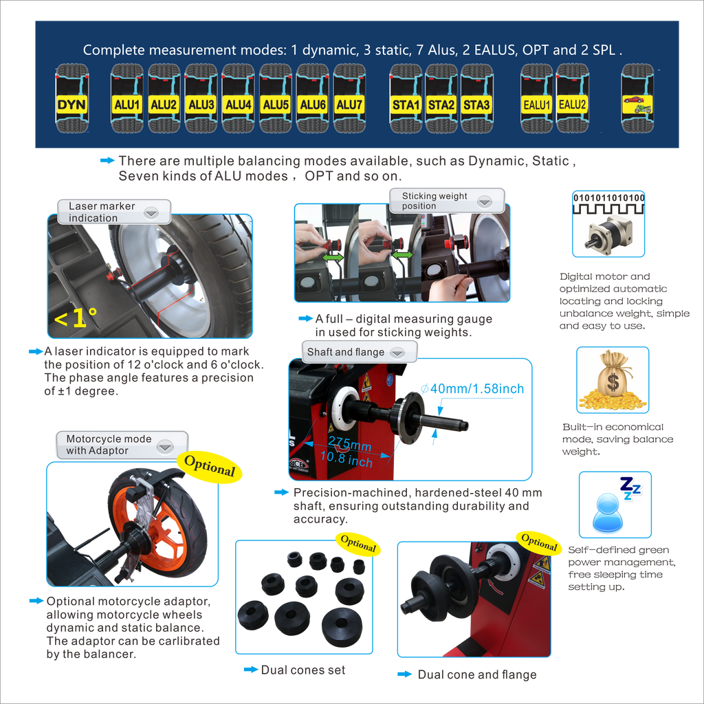 ACE Tire Changer & Wheel Balancer Combo – ATC-815D + ACB-E31