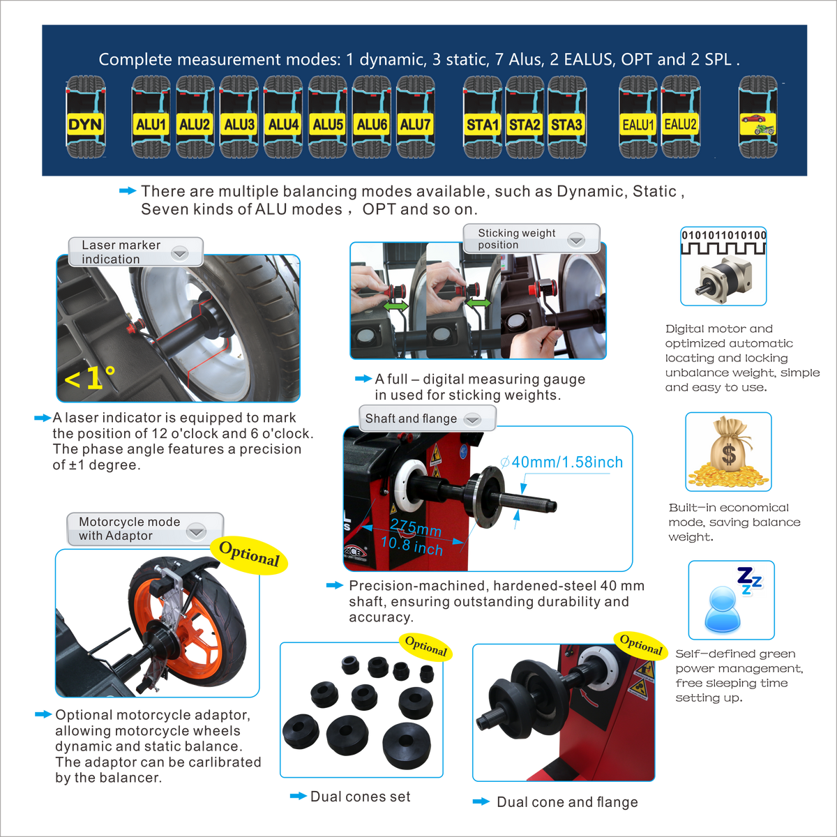 ACE Tire Changer & Wheel Balancer Combo – ATC-815D + ACB-E31