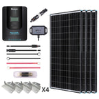 DIY Kit | Renogy | 400 Watts 12/24 Volt Solar Panel Premium Kit with 40A Rover Li MPPT