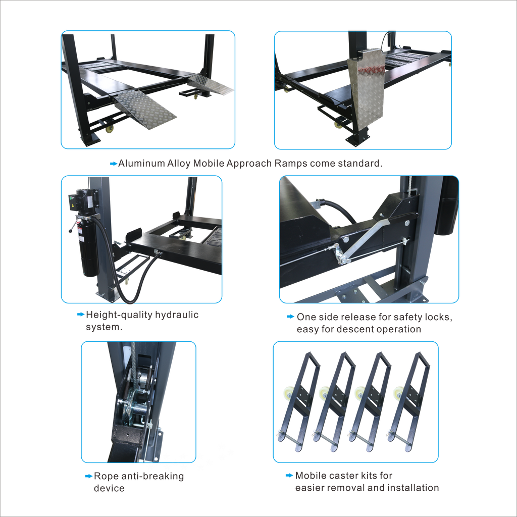 ACE 4-Post Car Lift ACL-4110 – 11,000 lbs Heavy Duty Parking Lift