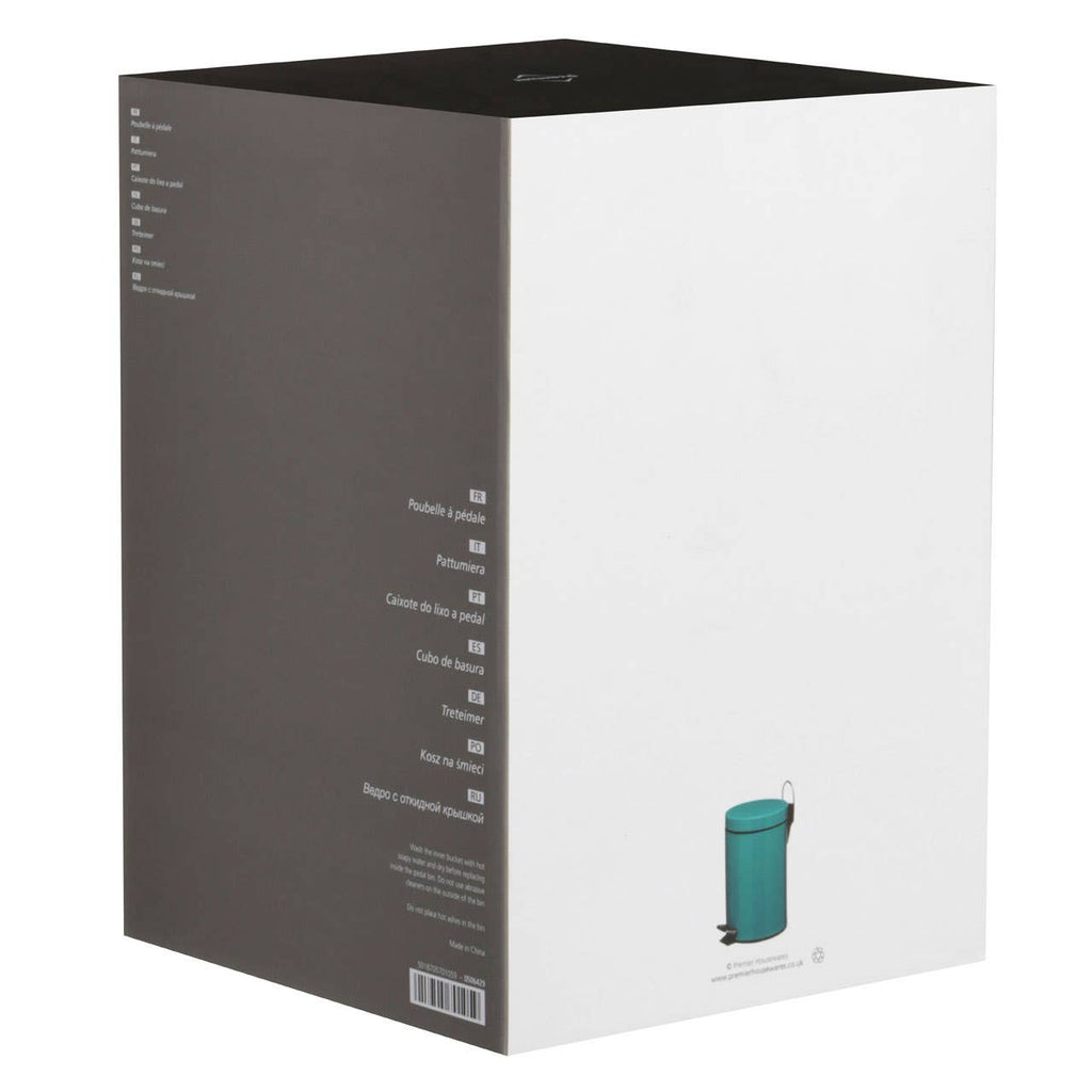3 LtrTurquoise Pedal Bin