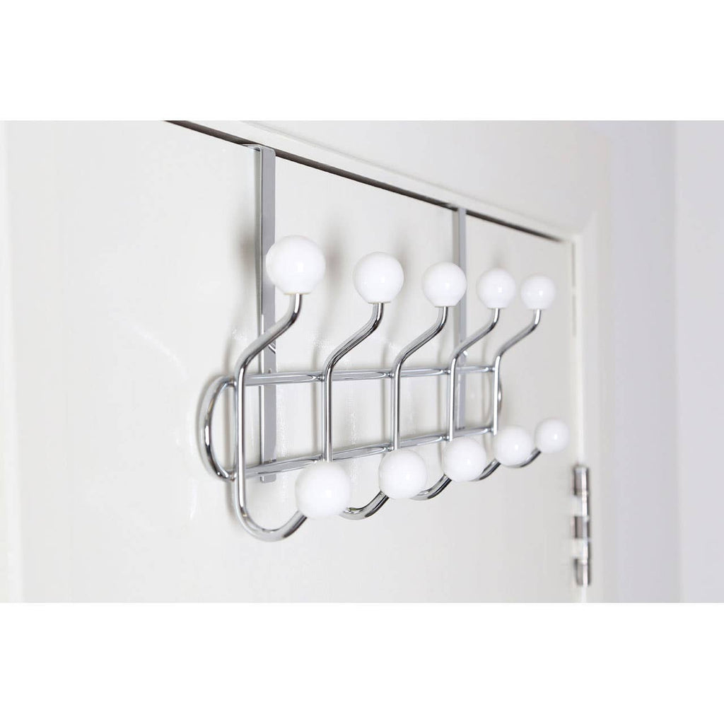 Over Door White Ceramic Balls Hanger