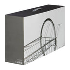 2 Tier Dish Drainer with Red Plastic Tray