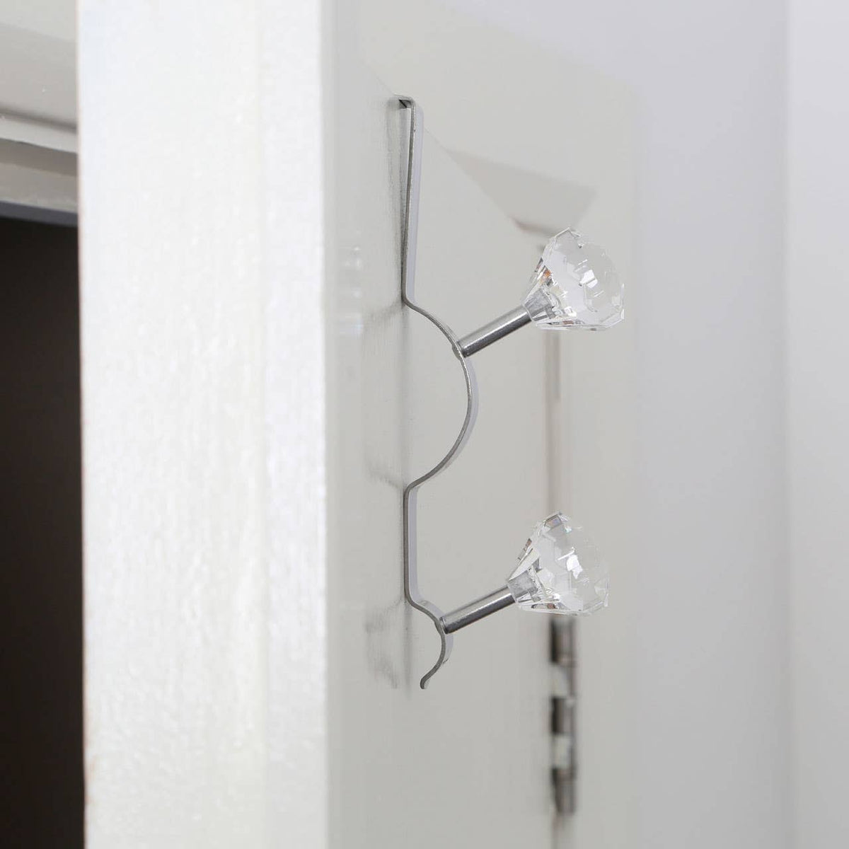 Over Door Clear Diamantes Double Hook