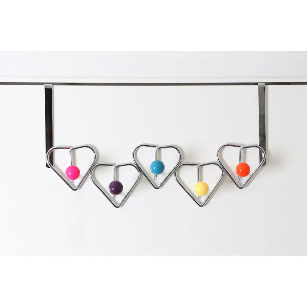 Multi Colour Heart Design Over Door Hanger