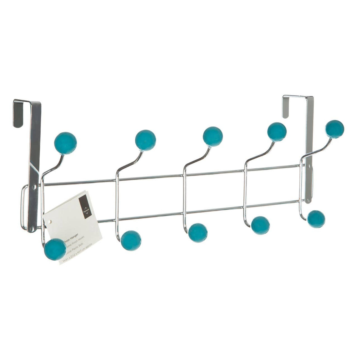 Ten Hook Over Door Turquoise Balls Hanger