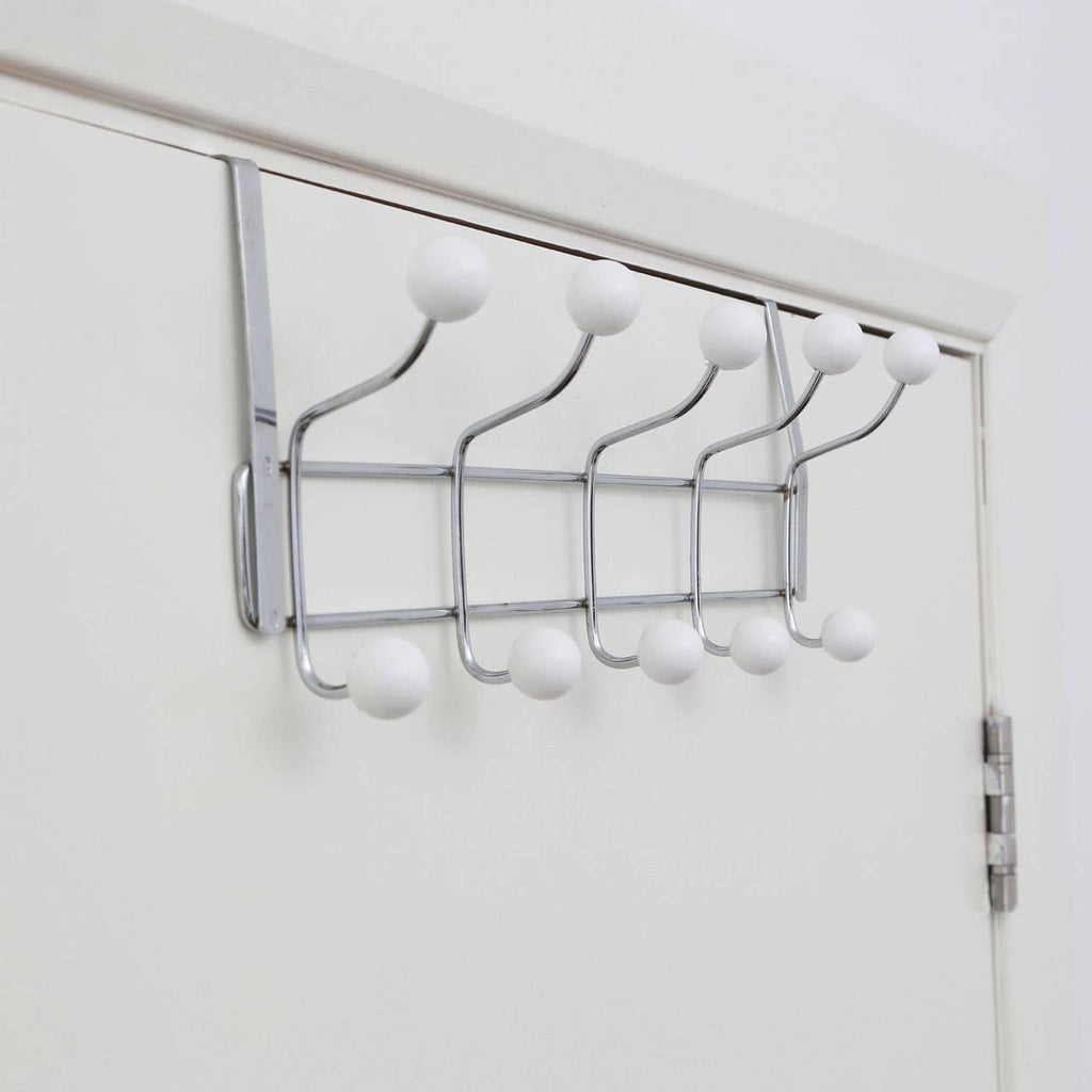 Over Door White Balls Ten Hook Hanger