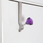 Over Door Purple Diamante Single Hook