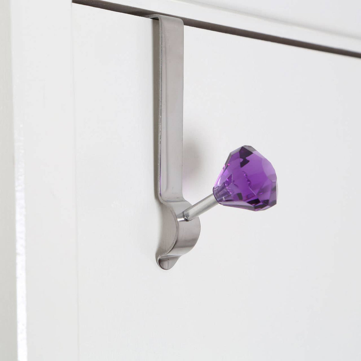 Over Door Purple Diamante Single Hook