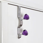 Over Door Purple Diamantes Double Hook