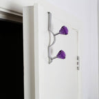 Over Door Purple Diamantes Double Hook