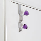 Over Door Purple Diamantes Double Hook
