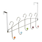 Multicoloured 5 Hook Over Door Hanger