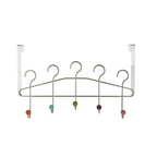 Multicoloured 5 Hook Over Door Hanger