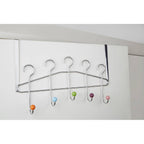 Multicoloured 5 Hook Over Door Hanger