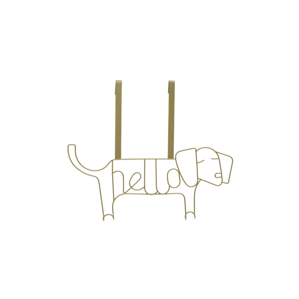 Kirby Gold Finish Sausage Dog Hanger